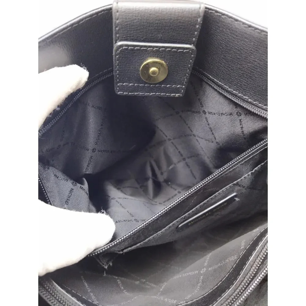 Michael Kors Black Leather Chain Strap Shoulder Bag